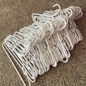 50 Baby/Kids White Plastic Hangers